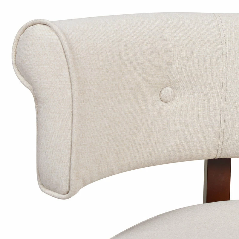 Jennifer Taylor Home Jared Roll Arm Tufted Bench Settee, Sky Neutral Beige Polyester Yarn-Dyed 11 Jennifer Taylor Home Jared Roll Arm Tufted Bench Settee, Sky Neutral Beige Polyester Yarn-Dyed - Image 9