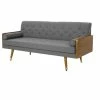 GDFStudio GDF Studio Aidan Mid Century Modern Tufted Fabric Sofa, Brown/Black/Silver -GDF sofa Shop 00016ea101b704dc 9991 w800 h800 b1 p0