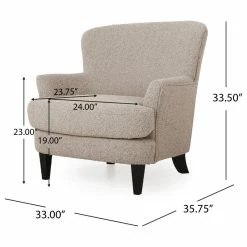 GDFStudio Gerald Boucle Upholstered Club Chair, Warm Stone Gray/Matte Black -GDF sofa Shop 00415de4033bf203 3234 w800 h800 b1 p0