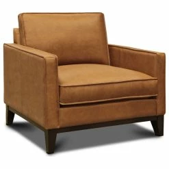 Hello Sofa Home Metropole 100% Top Grain Pull Up Leather Mid-century Armchair