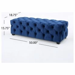 GDFStudio GDF Studio Provence TModern Glam Tufted Velvet Ottoman Bench, Navy Blue -GDF sofa Shop 0161558501babbf1 7823 w800 h800 b1 p0