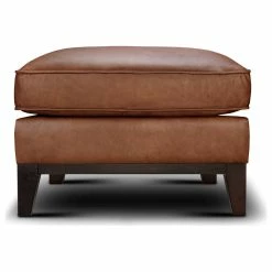 Hello Sofa Home Pimlico 100% Top Grain Leather Ottoman
