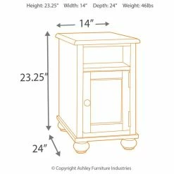 Signature Design Of Ashley Barilanni Chairside End Table With USB Ports & Outlets -GDF sofa Shop 02c137d30f4044dc 2599 w800 h800 b1 p0