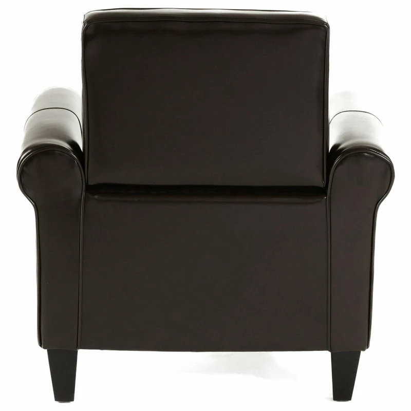 GDFStudio GDF Studio Larkspur Modern Design Leather Club Chair, Brown 7 GDFStudio GDF Studio Larkspur Modern Design Leather Club Chair, Brown - Image 5