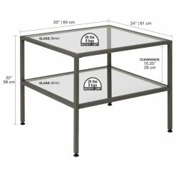 Studio Designs Camber End Table Pewter/Clear Glass -GDF sofa Shop 036105da0361377c 5860 w800 h800 b1 p0