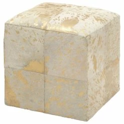 Brimfield & May Contemporary Gold Leather Stool 95947 -GDF sofa Shop 036188780e624b9c 4673 w800 h800 b1 p0