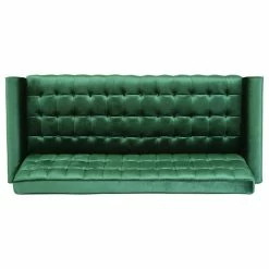 GDFStudio Adan Tufted Velvet Sofa With Gold Tipped Tapered Legs, Emerald, Gold Finish -GDF sofa Shop 03b1fc0601dcf946 1936 w800 h800 b1 p0