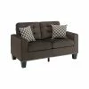 Domain Industries Inc. Lexicon Lantana Tufted Microfiber Loveseat In Chocolate -GDF sofa Shop 0461c1900f2f7ed1 3168 w800 h800 b1 p0