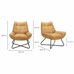 Moe's Home Collection Graduate Lounge Chair, Tan -GDF sofa Shop 04e185cc0e828f62 6325 w800 h800 b1 p0