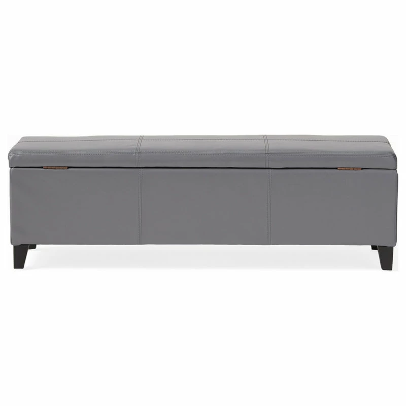 GDFStudio GDF Studio Skyler Beige Fabric Storage Ottoman Bench, Gray 8 GDFStudio GDF Studio Skyler Beige Fabric Storage Ottoman Bench, Gray - Image 6