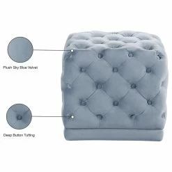 Meridian Furniture Stella Velvet Ottoman/Stool, Sky Blue 8 Meridian Furniture Stella Velvet Ottoman/Stool, Sky Blue -GDF sofa Shop 05a1568002682f1f 3798 w800 h800 b1 p0