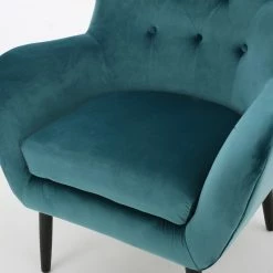 GDFStudio GDF Studio Kotop Contemporary New Velvet Wingback Arm Chair, Teal -GDF sofa Shop 06013f23022959bf 5772 w800 h800 b0 p0