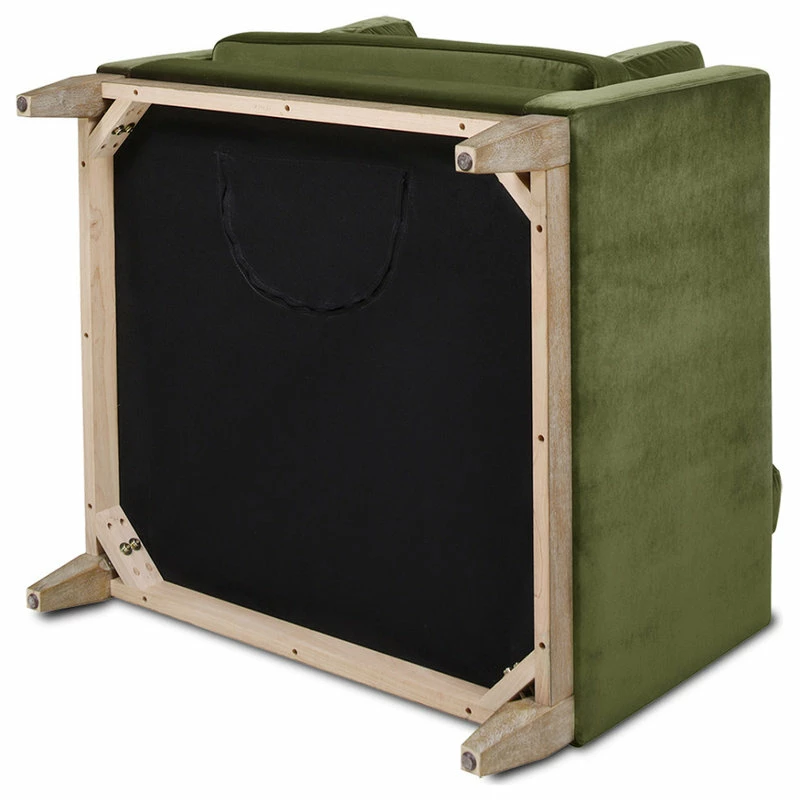 Jennifer Taylor Home Knox 36" Modern Farmhouse Arm Chair, Olive Green Performance Velvet 14 Jennifer Taylor Home Knox 36" Modern Farmhouse Arm Chair, Olive Green Performance Velvet - Image 12