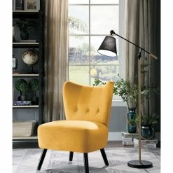 Lexicon Home Davi Accent Chair, Yellow -GDF sofa Shop 063136f40cbf6196 0515 w800 h800 b0 p0