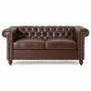 GDFStudio Timber Contemporary Button Tufted Loveseat With Nailhead Trim, Dark Brown And Es -GDF sofa Shop 07310cf0015feb86 5898 w800 h800 b1 p0
