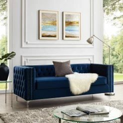 Inspired Home Jeannie Velvet 3-Seat Sofa Button Tufted With Metal Legs, Navy -GDF sofa Shop 07b1fcb70e9f6e5a 0336 w800 h800 b0 p0