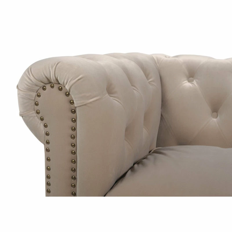 Jennifer Taylor Home Winston 91" Tufted Chesterfield Sofa, Mink Beige Performance Velvet 11 Jennifer Taylor Home Winston 91" Tufted Chesterfield Sofa, Mink Beige Performance Velvet - Image 9