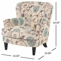 GDFStudio GDF Studio Alfred White And Blue Floral Fabric Club Chair With Chrome Nailheads -GDF sofa Shop 0831129602295bce 6479 w800 h800 b1 p0
