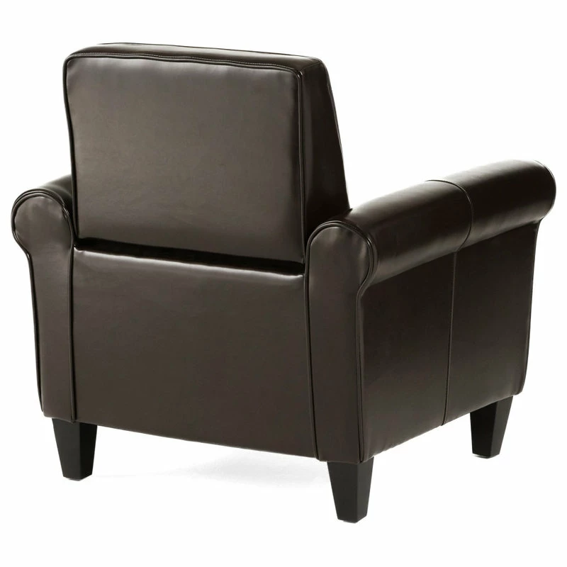 GDFStudio GDF Studio Larkspur Modern Design Leather Club Chair, Brown 6 GDFStudio GDF Studio Larkspur Modern Design Leather Club Chair, Brown - Image 4