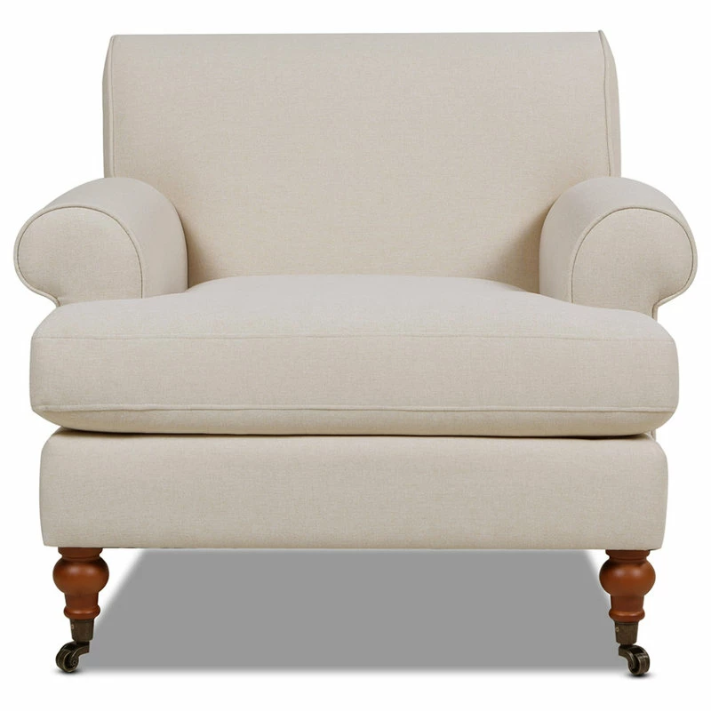 Jennifer Taylor Home Alana Lawson Accent Arm Chair Metal Casters, Sky Neutral Beige 3 Jennifer Taylor Home Alana Lawson Accent Arm Chair Metal Casters, Sky Neutral Beige