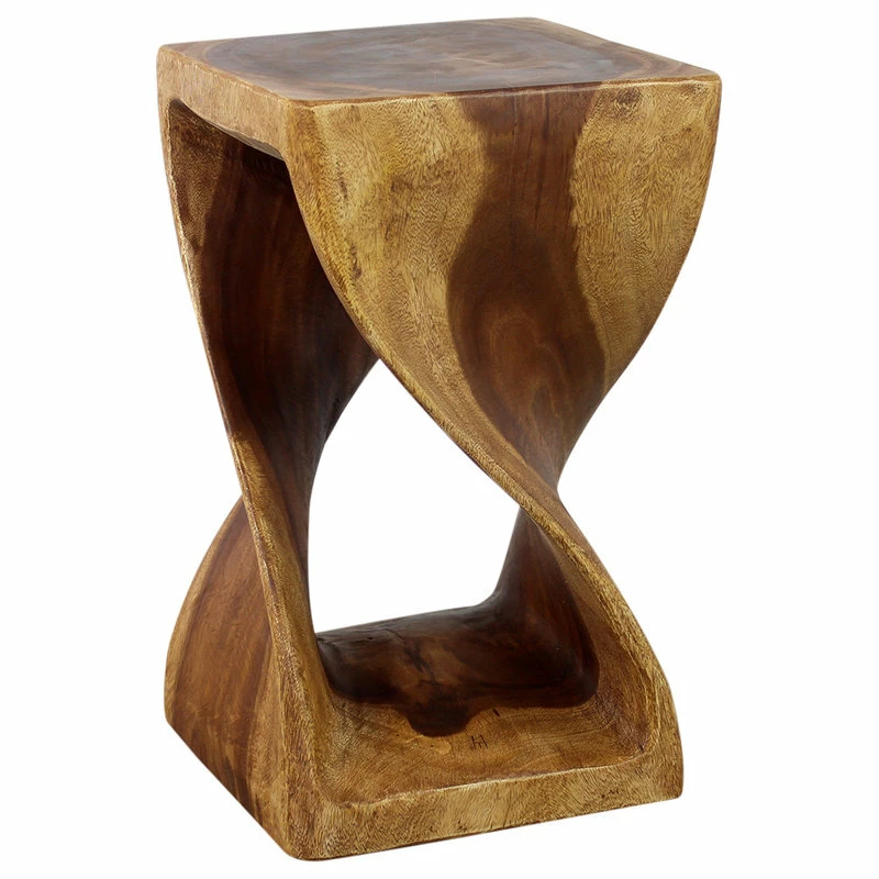 Kammika Import Export Co., Ltd (Thailand) Haussmann® Original Wood Twist Stool 12 X 12 X 20 In High Oak Oil 6 Kammika Import Export Co., Ltd (Thailand) Haussmann® Original Wood Twist Stool 12 X 12 X 20 In High Oak Oil - Image 4