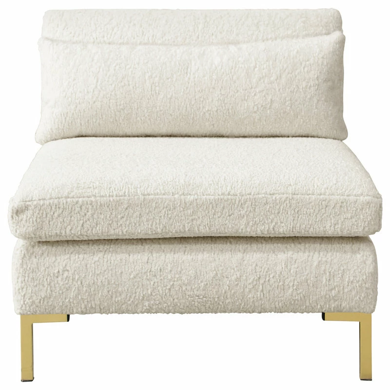 Skyline Furniture Mfg Inc Holly Armless Chair In Sheepskin Natural 6 Skyline Furniture Mfg Inc Holly Armless Chair In Sheepskin Natural - Image 4