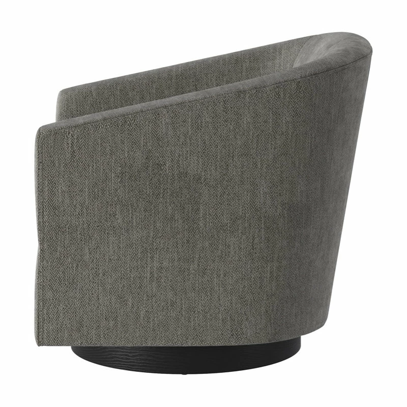 Comfort Pointe Geneva Charcoal Polyester Fabric Wood Base Swivel Chair 6 Comfort Pointe Geneva Charcoal Polyester Fabric Wood Base Swivel Chair - Image 4