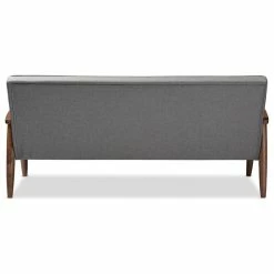 Baxton Studio Sorrento Retro Upholstered Wooden 3-Seater Sofa, Gray Fabric -GDF sofa Shop 0a21eb210a60ead6 0347 w800 h800 b1 p0