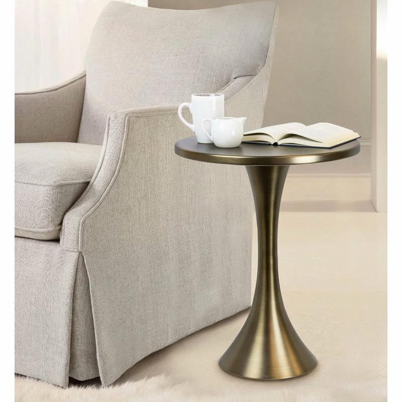 Lumisource 24" H Round Metal Matte Golden Bronze Accent Table 6 Lumisource 24" H Round Metal Matte Golden Bronze Accent Table - Image 4