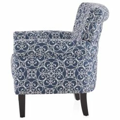 Belleze Arm Fabric Upholstered Chair Nailhead Trim Accent Chair, Navy/ White -GDF sofa Shop 0ac19f190f1fde06 5258 w800 h800 b1 p0