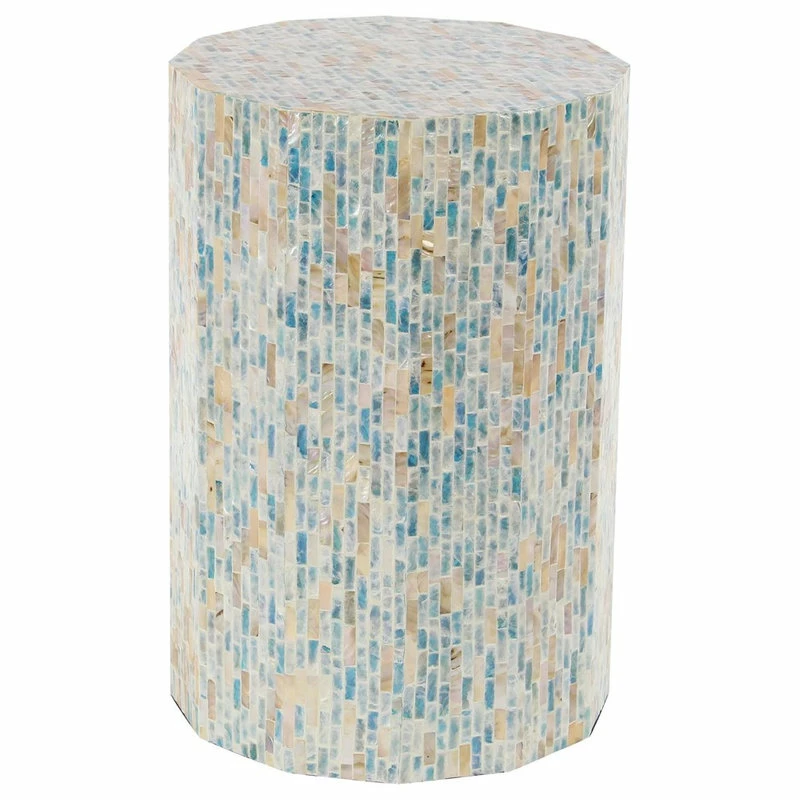 Brimfield & May Contemporary Blue Mother Of Pearl Accent Table 47336 5 Brimfield & May Contemporary Blue Mother Of Pearl Accent Table 47336 - Image 3