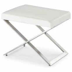 Zuri Furniture Modern Fenix Ottoman Smooth White Leatherette Brushed Stainless Steel Base 8 Zuri Furniture Modern Fenix Ottoman Smooth White Leatherette Brushed Stainless Steel Base -GDF sofa Shop 0bd14e050d0929e0 8304 w800 h800 b1 p0