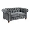 Domain Industries Inc. Lexicon Welwyn Velvet Chesterfield Loveseat In Dark Gray -GDF sofa Shop 0c215c470fffd9a7 1874 w800 h800 b1 p0