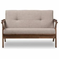 Baxton Studio Bianca Mid-Century Modern 2-Seater Loveseat, Light Gray Fabric -GDF sofa Shop 0c21e96f09cbe15e 5639 w800 h800 b1 p0