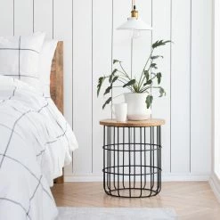 Madeleine Home Inc. Auxon Designer Cage Side Table, Natural & Black -GDF sofa Shop 0c516c6b02bc1592 5300 w800 h800 b0 p0