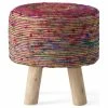 GDFStudio GDF Studio Stoolha Artisan Round Multicolor Swirl Pattern Fabric Pouf-st, Coral/Multi-Colored -GDF sofa Shop 0ca19d3603ef01f1 8252 w800 h800 b1 p0