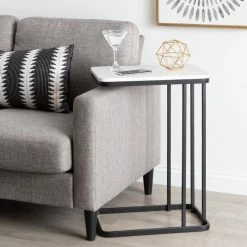 Uniek Credele Metal Accent C-Table, White -GDF sofa Shop 0e31f63f0e18dc98 4199 w800 h800 b0 p0