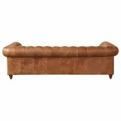 Crafters And Weavers Top Grain Leather Chesterfield Sofa, Light Brown -GDF sofa Shop 0e5111fb00148a95 5180 w800 h800 b1 p0