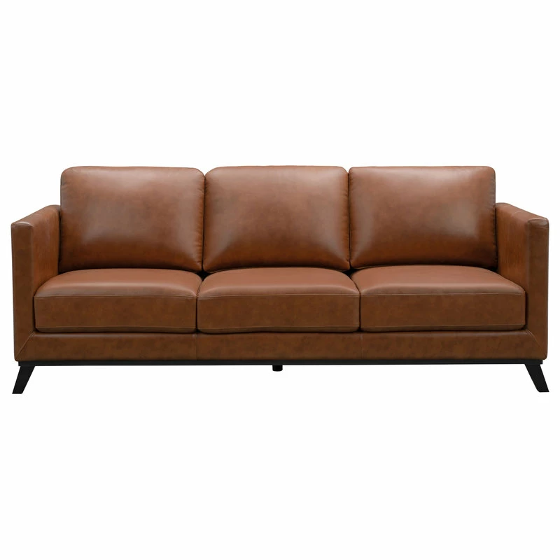 Abbyson Living Sullivan Mid-Century Top Grain Leather Sofa, Camel 3 Abbyson Living Sullivan Mid-Century Top Grain Leather Sofa, Camel
