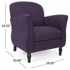 GDFStudio GDF Studio Crew Traditional Tweed Armchair, Purple Tweed/Dark Brown -GDF sofa Shop 0f118b1d0f931993 4780 w800 h800 b1 p0
