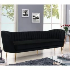 Meridian Furniture Margo Velvet Sofa, Black 10 Meridian Furniture Margo Velvet Sofa, Black -GDF sofa Shop 0f31a7f702740fb3 6418 w800 h800 b0 p0