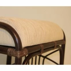 SK New Interiors Ottoman Footstool Handmade ECO Natural Rattan Wicker With Cream Cushion, Dark Br -GDF sofa Shop 0f41f8390958dc27 2077 w800 h800 b0 p0