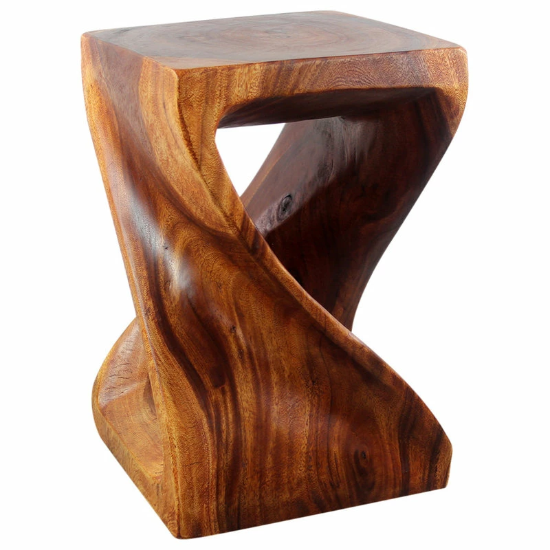Kammika Import Export Co., Ltd (Thailand) Haussmann® Wood Twist End Table 15 X 15 X 23 Inch High Cherry Oil 5 Kammika Import Export Co., Ltd (Thailand) Haussmann® Wood Twist End Table 15 X 15 X 23 Inch High Cherry Oil - Image 3