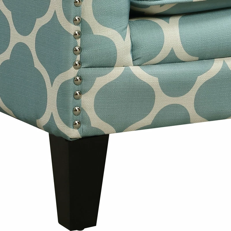 Picket House Deena Accent Chair, Dove, Aqua 6 Picket House Deena Accent Chair, Dove, Aqua - Image 4