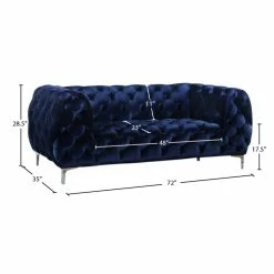 Meridian Furniture Mercer Navy Velvet Loveseat -GDF sofa Shop 0fd1128002741186 6464 w800 h800 b1 p0