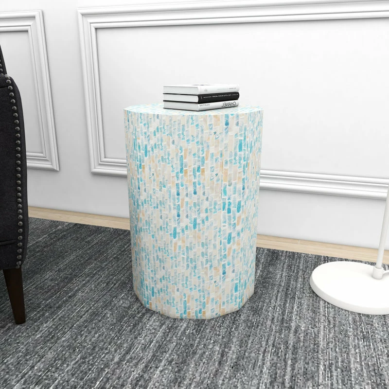 Brimfield & May Contemporary Blue Mother Of Pearl Accent Table 47336 12 Brimfield & May Contemporary Blue Mother Of Pearl Accent Table 47336 - Image 10