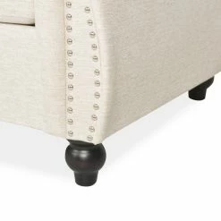 GDFStudio Adetokunbo Tufted Chesterfield Fabric 3 Seater Sofa, Beige/Dark Brown -GDF sofa Shop 10513e050f906e8e 5498 w800 h800 b0 p0