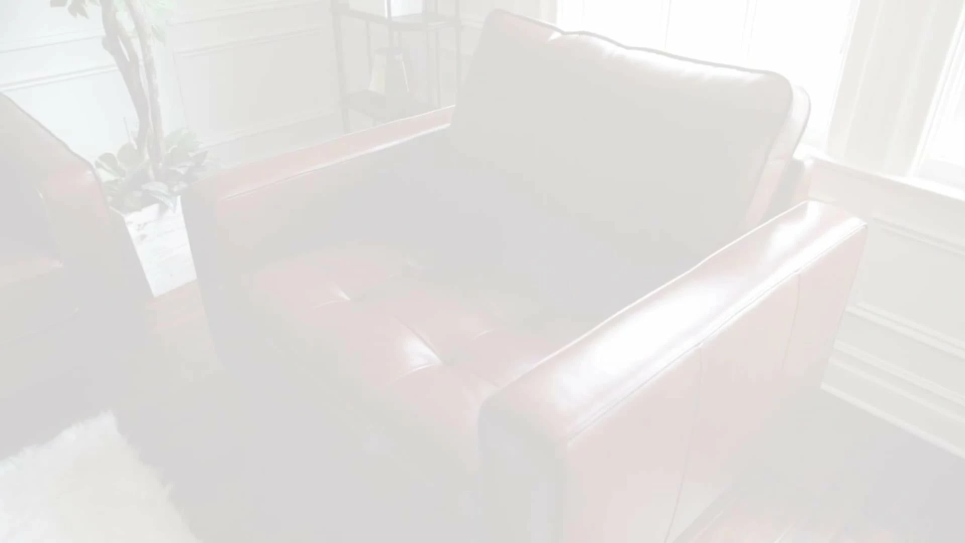 Abbyson Living Hammond Mid-Century Top Grain Leather Armchair, Camel 4 Abbyson Living Hammond Mid-Century Top Grain Leather Armchair, Camel - Image 2