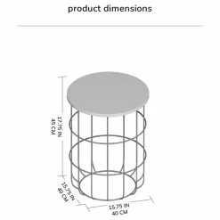 Madeleine Home Inc. Auxon Designer Cage Side Table, Natural & Black -GDF sofa Shop 11b1182402bc15aa 5300 w800 h800 b1 p0