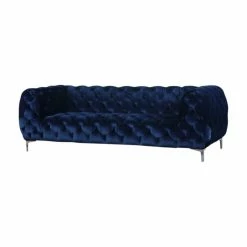 Meridian Furniture Mercer Navy Velvet Sofa